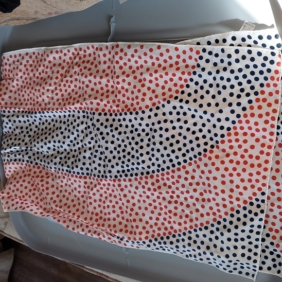 Fashion Scarf, Red and Blue Spotted - Picture 1 of 3